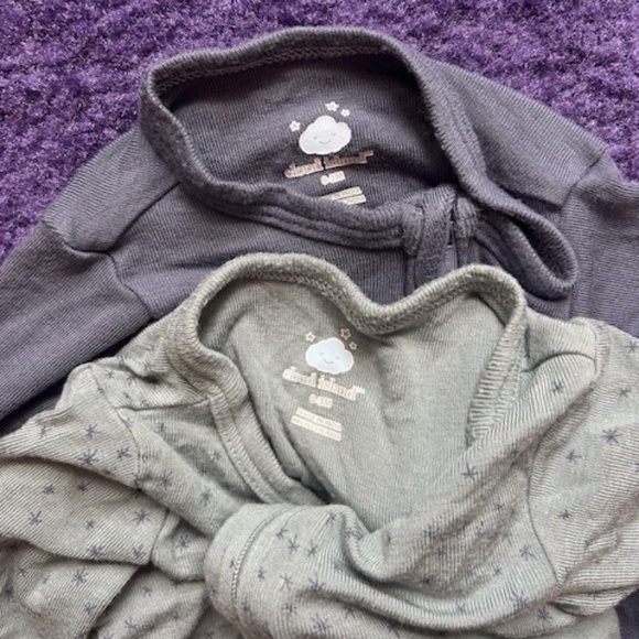 Cloud Island zip up baby body suits - 0-3 months (x2) - Picture 2 of 5